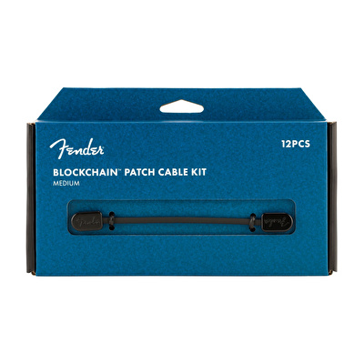 Fender Blockchain Patch Cable Kit Black Medium Pedal Ara Kablosu Seti
