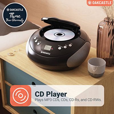 OAKCASTLE CD250 Cd Oynatıcılı Taşınabilir Bluetooth Hoparlör Siyah