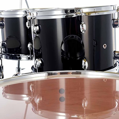 PEARL EXX725SBR/C31 Export EXX Jet Black 5 Parça (22B/10T/12T/16F/14S) Aksamlı ve Zilli Akustik Davul Seti