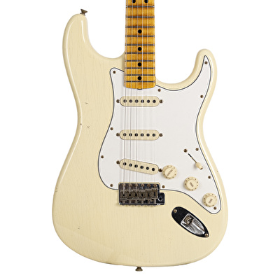 Fender Custom Shop Limited Edition Custom 1968 Stratocaster Journeyman Relic Aged Vintage White Elektro Gitar
