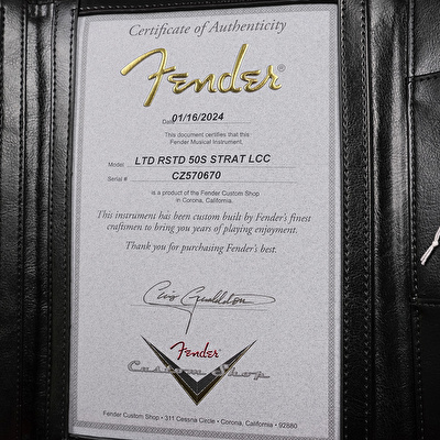 Fender Custom Shop 2023 Limited Edition Roasted 50s Stratocaster DLX Closet Classic Akçaağaç Klavye Faded Aged Sonic Blue Elektro Gitar