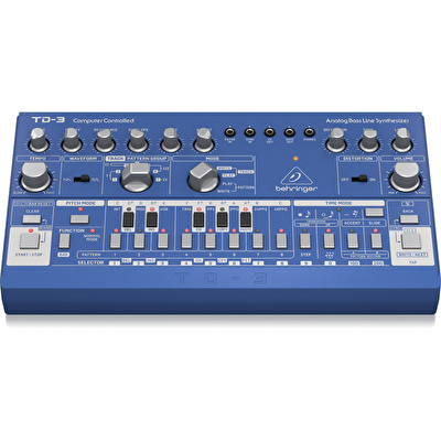 BEHRINGER TD-3-BU Analog Bass Line Synthesizer (Mavi)