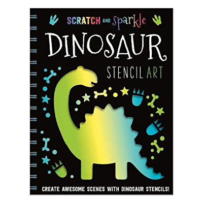 MBI - Scratch and Sparkle Dinosaur Stencil Art