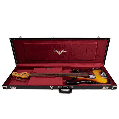 Fender Custom Shop Limited Edition 1963 Precision Bass Heavy Relic Faded Aged 3-Color Sunburst Bas Gitar