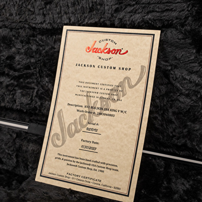 Jackson USA Select King V KV2 Abanoz Klavye Gloss Black Elektro Gitar