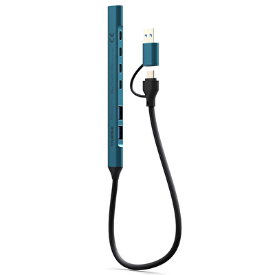 TRUEBO Easy Connect 7in2 Type-C / USB 3.0 Hub - Yeşil