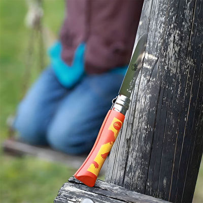 OPINEL Inox No 7 Aslan Desenli Gürgen Saplı Paslanmaz Çelik Çakı