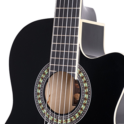 Barcelona LC 3900 CEQ BK Elektro Klasik Gitar