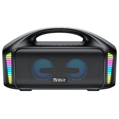 Tribit Stormbox Blast T-BTS52 90W 30 Saat Oynatma Süresi IPX7 Su Geçirmez RGB Taşınabilir TWS Bluetooth Hoparlör Siyah