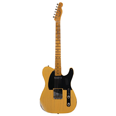 Fender Custom Shop 1951 Nocaster Relic Akçaağaç Klavye Faded Aged Nocaster Blonde Elektro Gitar