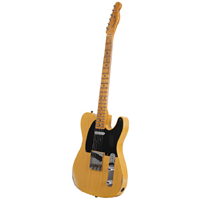 Fender Custom Shop 1951 Nocaster Relic Akçaağaç Klavye Faded Aged Nocaster Blonde Elektro Gitar