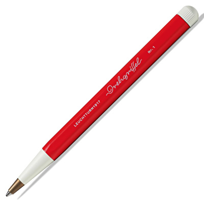 LEUCHTTURM Drehgriffel Nr. 1, Siyah Mürekkepli Jel Kalem, Kırmızı