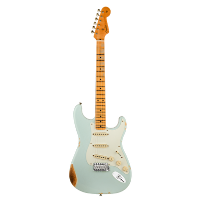 Fender Custom Shop Limited Edition 1956 Stratocaster Relic Akçaağaç Klavye Faded Sonic Blue Elektro Gitar