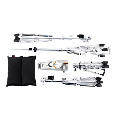 PEARL EXX725BR/C21 Export EXX Smokey Chrome 5 Parça (22B/12T/13T/16F/14S) Aksamlı ve Zilli Akustik Davul Seti