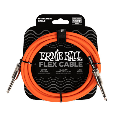 ERNIE BALL P06416 Flex Enstrüman Kablosu 10ft-Turuncu