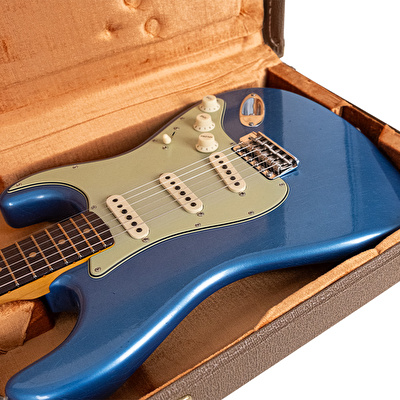 Fender Custom Shop Limited Edition 1963 Stratocaster Journeyman Relic Aged Lake Placid Blue Elektro Gitar
