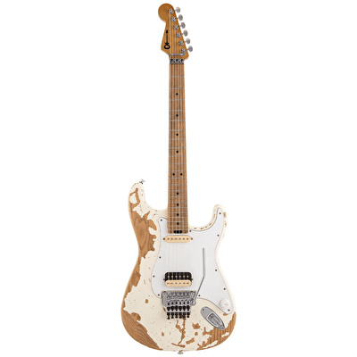 Charvel Henrik Danhage LE Signature Pro-Mod So-Cal Style 1 Akçaağaç Klavye Beyaz Heavy Relic Elektro Gitar