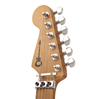 Charvel Henrik Danhage LE Signature Pro-Mod So-Cal Style 1 Akçaağaç Klavye Beyaz Heavy Relic Elektro Gitar