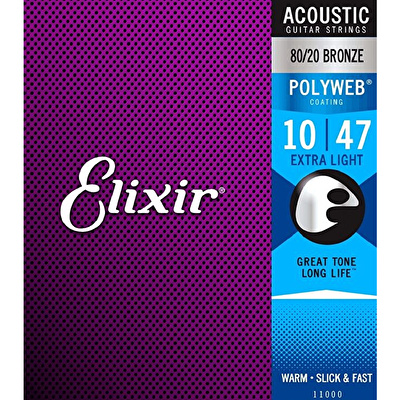 ELIXIR 11000 .010-.047 Bronz Akustik Gitar Teli