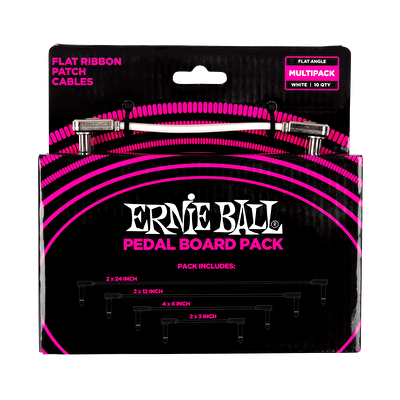 ERNIEBALL P06387 - Beyaz Düz Şerit Patch Kablosu (Çoklu Paket)