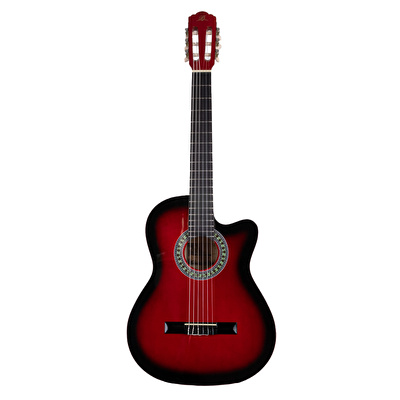 Barcelona LC 3900 CRDS Cutaway Kırmızı Sunburst Klasik Gitar