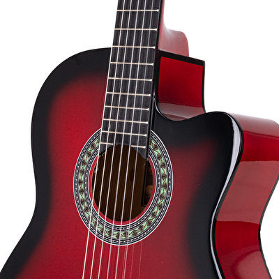 Barcelona LC 3900 CRDS Cutaway Kırmızı Sunburst Klasik Gitar