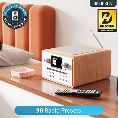 MAJORITY Homerton-2 Radyo Bluetooth Hoparlör Meşe (Wifi)