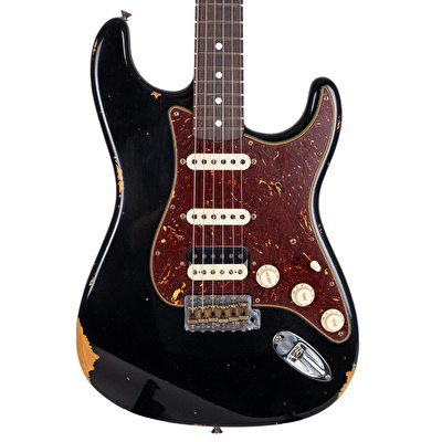 Fender Custom Shop Limited Edition 1967 Stratocaster HSS Relic Aged Black Elektro Gitar