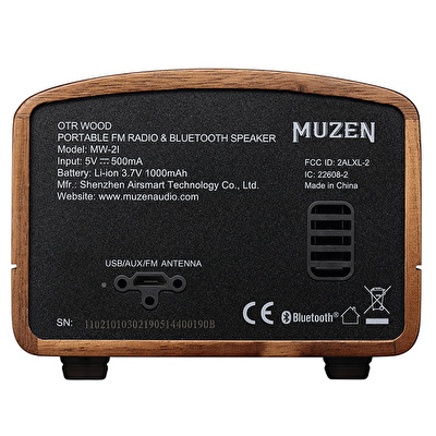 MUZEN OTR Wood - Rosewood (Taşınabilir FM Radyolu Bluetooth Hoparlör)