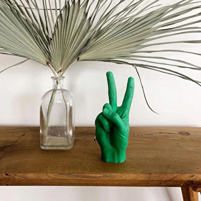CANDLE HAND Peace Mum Yeşil