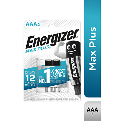 Energizer Max Plus Alkaline AAA BP2 Pil