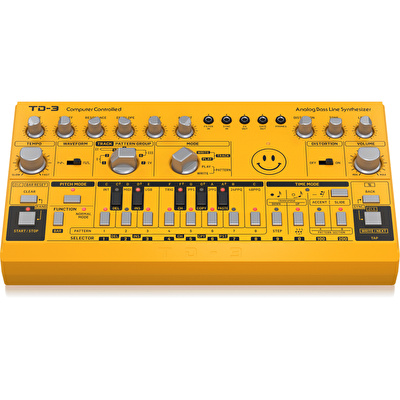 BEHRINGER TD-3-AM Analog Bass Line Synthesizer (Sarı)