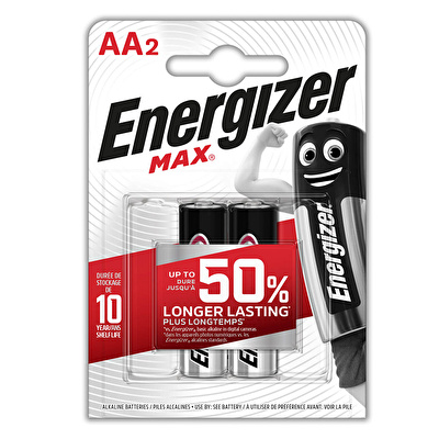 Energizer Max Alkaline AA BP2 Pil