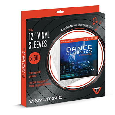 VINYL TONIC 12" Şeffaf Plak Koruma Kılıfı 50'li Paket