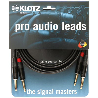 Klotz Key Master 2xTS Jack - 2xTS Jack Mono 3mt Patch Klavye Kablosu