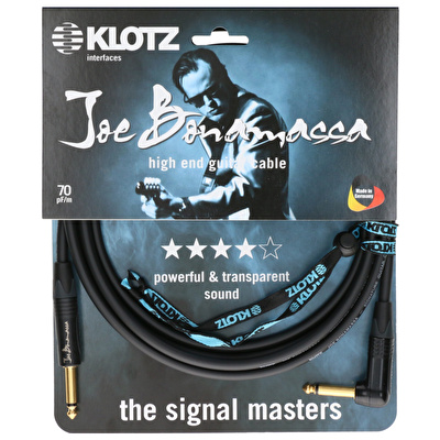 Klotz Joe Bonamassa Neutrik Açılı Altın Uçlu 3mt Gitar Kablosu