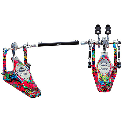 TAMA HP900PWMPR 50. Yıl Limited Iron Cobra Power Glide Psyhcedelic Rainbow Twin Pedal