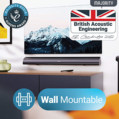 MAJORITY Snowdon TV Soundbar Beyaz (120W, Dahili Subwoofer)