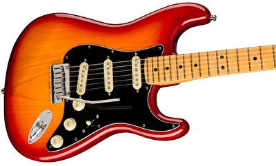Fender American Ultra Luxe Stratocaster Akçaağaç Klavye Plasma Red Burst Elektro Gitar