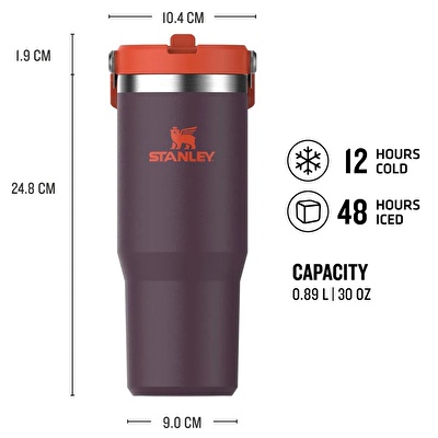 STANLEY The IceFlow™ Flip Straw Tumbler 0.89L / 30oz Plum