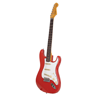 Fender Custom Shop Limited Edition 1963 Stratocaster Journeyman Relic Aged Fiesta Red Elektro Gitar