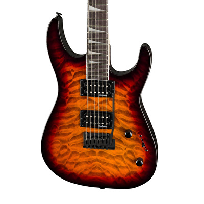 Jackson JS20 Dinky DKQ 2PT Amaranth Klavye Transparent Tobacco Burst Elektro Gitar