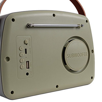 KOZMOS FB-R902-GREEN Retro Radyo ve Bluetooth Hoparlör