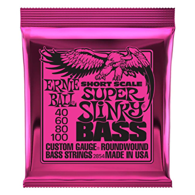 ERNIE BALL Super Slinky 40-100 Nickel Wound Short Scale Bas Teli
