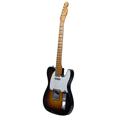 Fender Custom Shop 1957 Telecaster Journeyman Relic Wide Fade 2 Ton Sunburst White Elektro Gitar