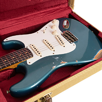 Fender Custom Shop Limited Edition 1959 Roasted Stratocaster Relic Aged Ocean Turquoise Elektro Gitar