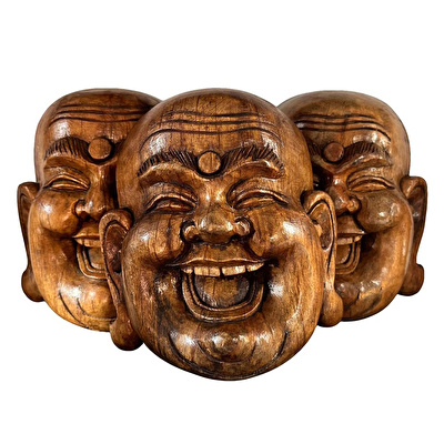 YOGIXO Ahşap El Yapımı Buddha Maskesi (Tek)