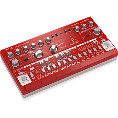 BEHRINGER TD-3-SB Analog Bass Line Synthesizer (Transparan Kırmızı)