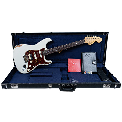 Fender Custom Shop Limited Edition 1967 Stratocaster HSS Relic Aged Olympic White Elektro Gitar