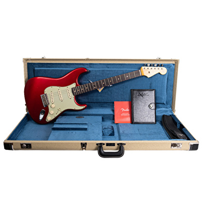 Fender Custom Shop Limited Edition 1963 Stratocaster Journeyman Relic Aged Candy Apple Red Elektro Gitar